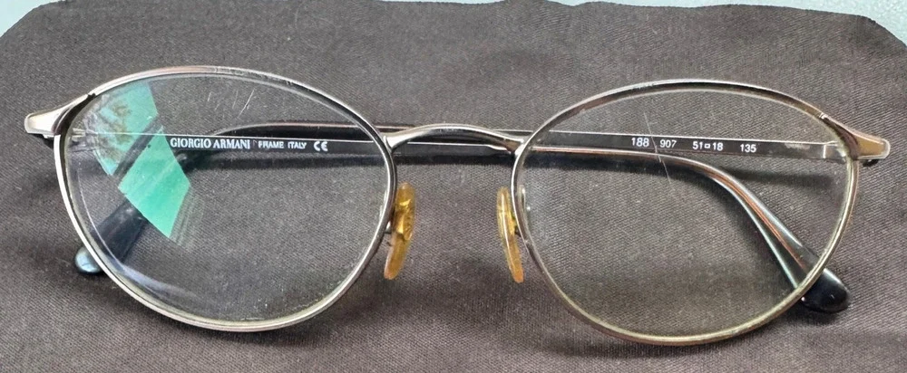 Vintage Gorgio Armani Oval Eyeglasses | Model 188 Size 51 18 135